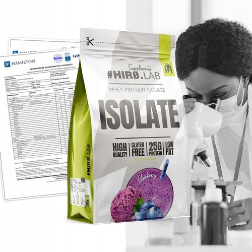 Izolat Białka BIAŁKO 700 g WPI ISO Whey Protein Isolate Jagoda HIRO na Arena.pl