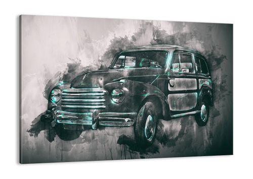 Obraz Na Płótnie - Samochód Retro  - 100X70 Cm - Aa100X70-3834 na Arena.pl