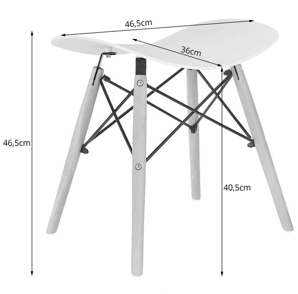 Taboret KORFU - czarny x 2 zdjęcie 4