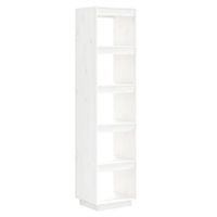 Regał na książki/przegroda, biały, 40x35x167 cm, drewno sosnowe