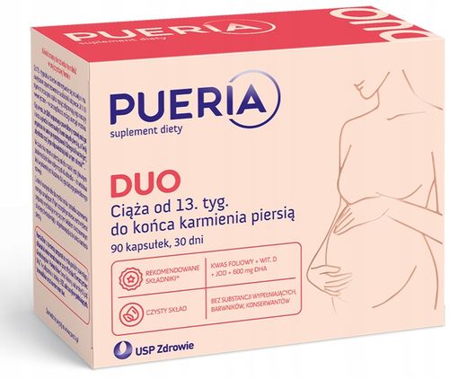 PUERIA DUO ciąża od 13. tyg. + karmienie piersią 90 kapsułek na Arena.pl