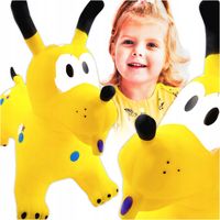 PIES ZABAWKA DUŻY SKOCZEK PLUTO GUMOWY DMUCHANY DO SKAKANIA ŻÓŁTY