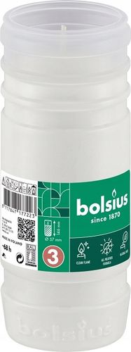 Wkłady parafinowe do zniczy Bolsius RP3 całoroczne białe 68 godzin palenia na Arena.pl
