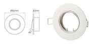 Oprawa LED line® okrągła ruchoma, biała matowa, odlew