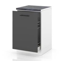 Szafka Kuchenna Stojąca Z Blatem Szafka Cargo 50cm Spremium Szary Mat