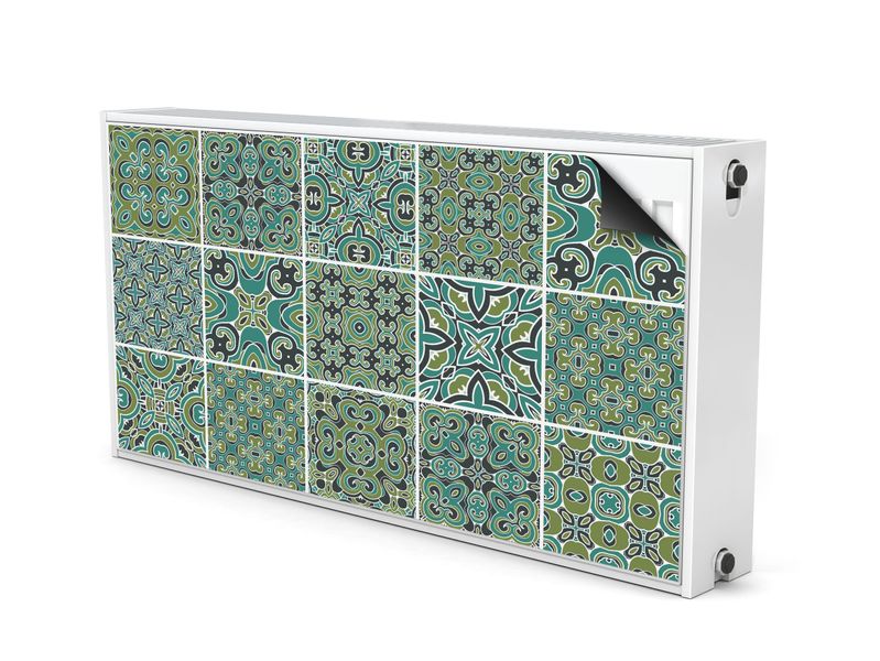 Mata MAGNETYCZNA Na Kaloryfer Zielona Mozaika Marokańska 100cm x 60cm zdjęcie 2