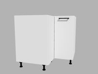 Szafka dolna 90 cm narożna, podchwyt biały połysk, mat, kolory SIMPLE