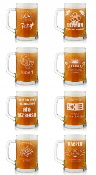 Kufel do Piwa z Grawerem Prezent na Urodziny dla Faceta Taty Dziadka 500 ml zdjęcie 9