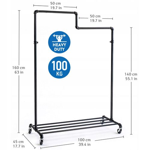 Tatkraft Tube wieszak na ubrania stabilny – 100kg na Arena.pl