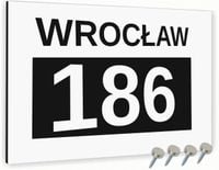 Tabliczka adresowa Aluminiowa Tablica adres domu Biała 30x20 Nadruk UV