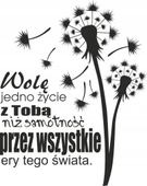 Napisy ścienne cytaty NAKLEJKI DMUCHAWCE duża 160
