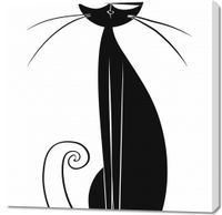 Obraz 90x90cm Czerń Kocicy