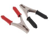 złącze krokodyl 200a duże czerwone dł. - ss01591cze