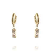 Kolczyki ze stali szlachetnej pozłacanej KST2844B