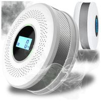 Czujnik czadu i dymu detektor tlenku węgla CO BEZPRZEWODOWY LCD GŁOŚNY