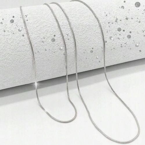 NASZYJNIK Łańcuszek 45 cm Srebrny 925 GRUBA LINKA ŻMIJKA ŻYŁKA OKRĄGŁA na Arena.pl