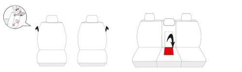 Opel Meriva I Pokrowce dopasowane na fotele na Arena.pl