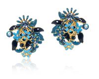 kolczyki niebieskie kwiatuszki z kolekcji blossom (p8157au/n)