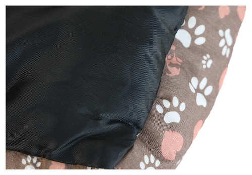 Legowisko dla psa brązowe XL prostokątne PAWPRINT 74x59x12cm na Arena.pl