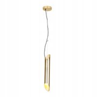Lampa Sufitowa LIBRA Złoty Tuba 1xE14 6x85cm Lampa Wisząca Do Salonu Dom