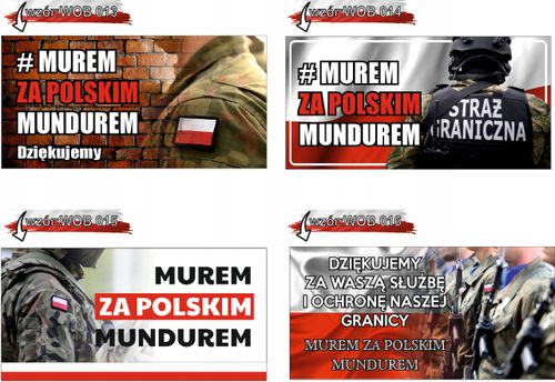 gotowe BANERY oczkowane ŚWIĘTO WOJSKA POLSKIEGO różne wzory 150x75 cm na Arena.pl