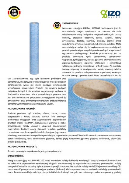 Mata do Hydroizolacji Super Moc Uszczelnienie 1m zdjęcie 8
