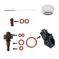 Zestaw komplet uszczelek+smar ekspres Saeco/ Philips LatteGo+ szczoteczka