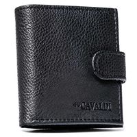 mały portfel męski ze skóry ekologicznej zamykany na zatrzask - 4u cavaldi