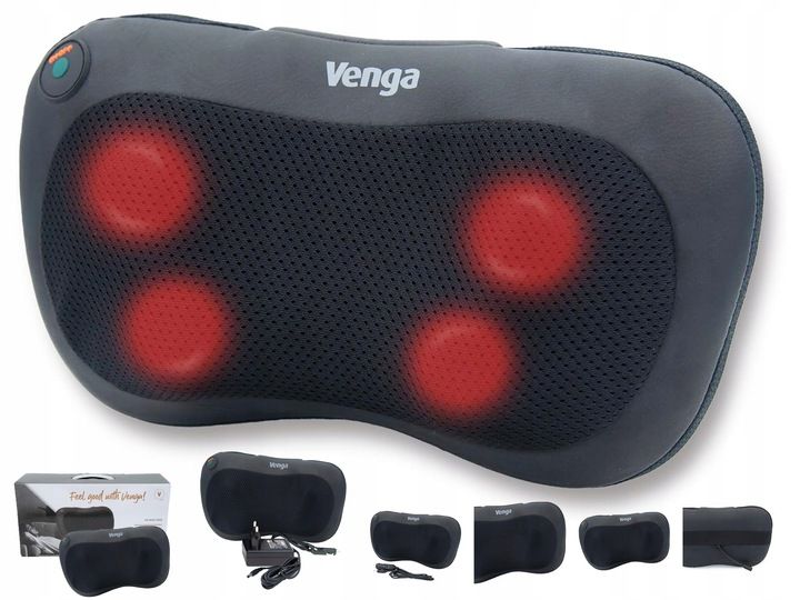 Poduszka masująca Masażer SHIATSU WĘZŁY MASUJĄCE PODCZERWIEŃ 2 TRYBY VENGA zdjęcie 11
