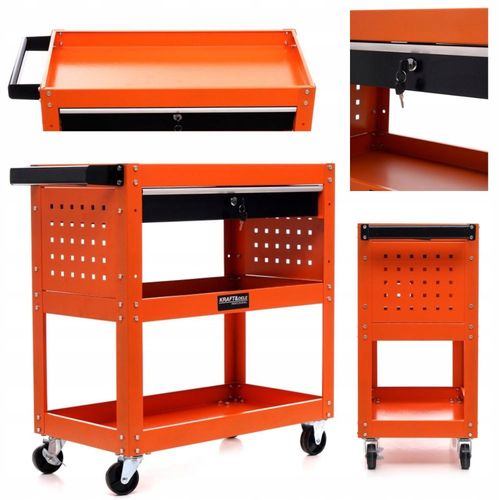 Wózek Warsztatowy Szafka Serwisowy na Narzędzia Mocny 3 Półki KRAFT&DELE na Arena.pl