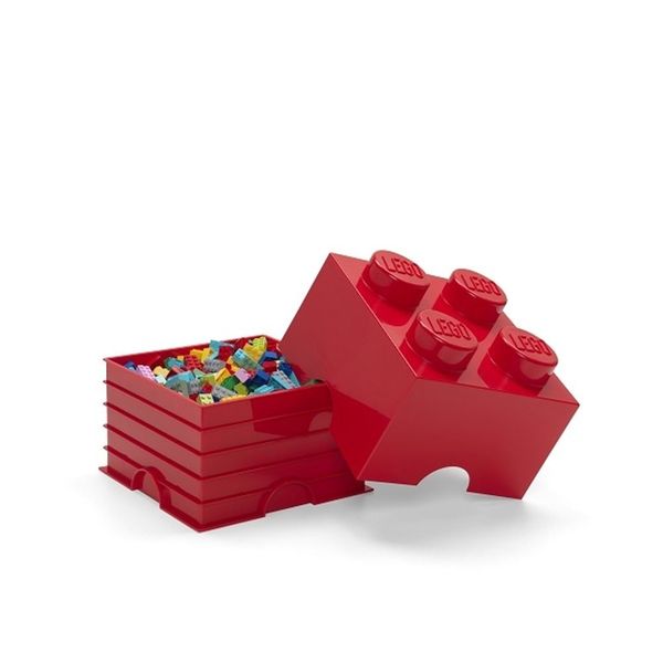 Pojemnik LEGO Storage Brick 4 czerwony zdjęcie 4
