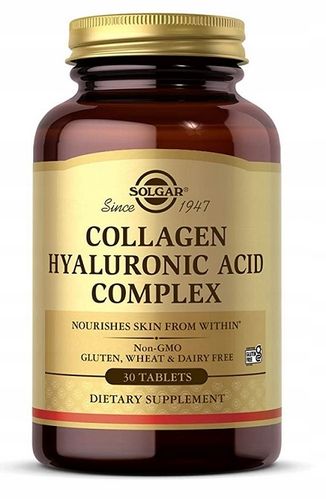 SOLGAR Collagen Hyaluronic Acid Complex 30t KOLAGEN KWAS HIALURONOWY WIT C na Arena.pl