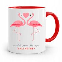 Kubek Czerwony Na Walentynki Will You Be My? Z Nadrukiem Ze Zdjęciem