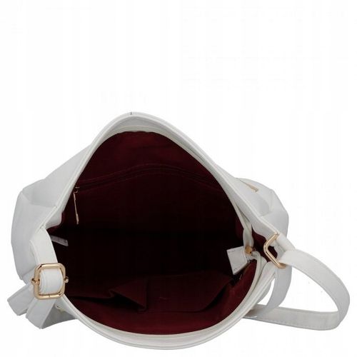 Herisson - torebka worek zamek skóra ekologiczna biały 1052L2087 na Arena.pl