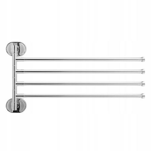 Wieszak ścienny łazienkowy na ręczniki chrom srebrny ruchome ramiona YOKA na Arena.pl