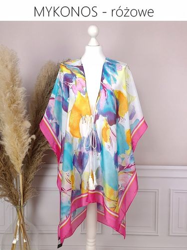 PAREO SUKIENKA PLAŻOWA JEDWAB chusta BOHO KOLORY na Arena.pl