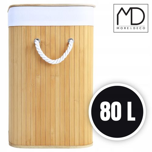 Kosz na pranie zabawki składany bambusowy bieliznę pojemnik duży organizer na Arena.pl