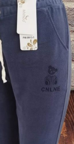 SPODNIE WELUROWE miękkie z wzorem MISIA bawełna NIEBIESKIE S/M loosoo na Arena.pl