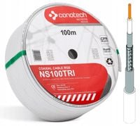 Kabel koncentryczny RG6 TriShield NS100TRI 100m Klasa A CU 1.02mm
