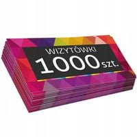 WIZYTÓWKI DWUSTRONNE 1000 SZT, DRUK WIZYTÓWEK, SZTYWNE, GRUBE, KREDA 350g