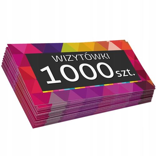 WIZYTÓWKI DWUSTRONNE 1000 SZT, DRUK WIZYTÓWEK, SZTYWNE, GRUBE, KREDA 350g na Arena.pl