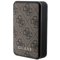 Guess Powerbank 18W GUPB10DP4GEGW10000mAh brązowy/brown 4G Leather Metal Lo