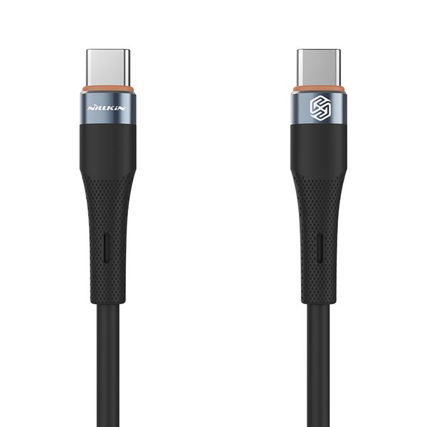 NILLKIN DATA CABLE FLOWSPEED SILICON TYPE C-TYPE C PD 60W, BLACK / CZARNY zdjęcie 1