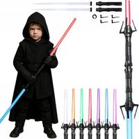 MIECZ ŚWIETLNY GWIEZDNE WOJNY PODWÓJNY LIGHTSABER LED ŚWIATŁO DŹWIĘK KOLORY