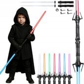 MIECZ ŚWIETLNY GWIEZDNE WOJNY PODWÓJNY LIGHTSABER LED ŚWIATŁO DŹWIĘK