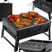 Grill węglowy GRILL TURYSTYCZNY 35 x 27 cm Kempingowy Przenośny Składany