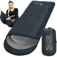 ŚPIWÓR MUMIA TURYSTYCZNY LEKKI CIEPŁY KOŁDRA KAPTUR 2w1 POKROWIEC 210x75 CM