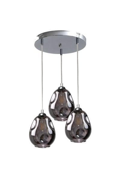 Lampa wisząca 3xE27 LOKI SILVER zdjęcie 1
