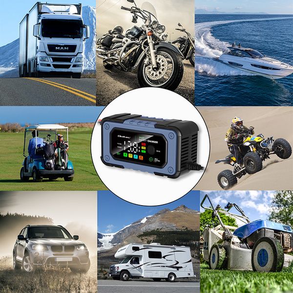 Qoltec Prostownik do akumulatora z funkcją naprawy 12V 7A LED 4 tryby zdjęcie 6