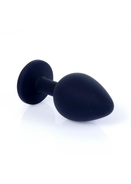 Plug-Jewellery Black Silicon Plug Medium- Pink Diamond zdjęcie 7